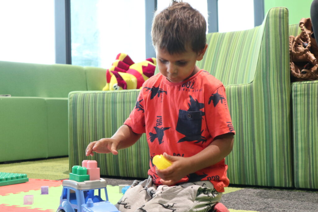 Child playing in Family Resource Centre