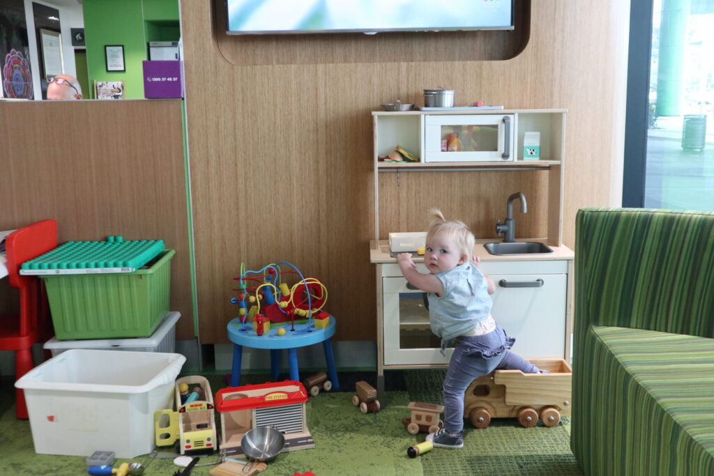 Child playing in Family Room