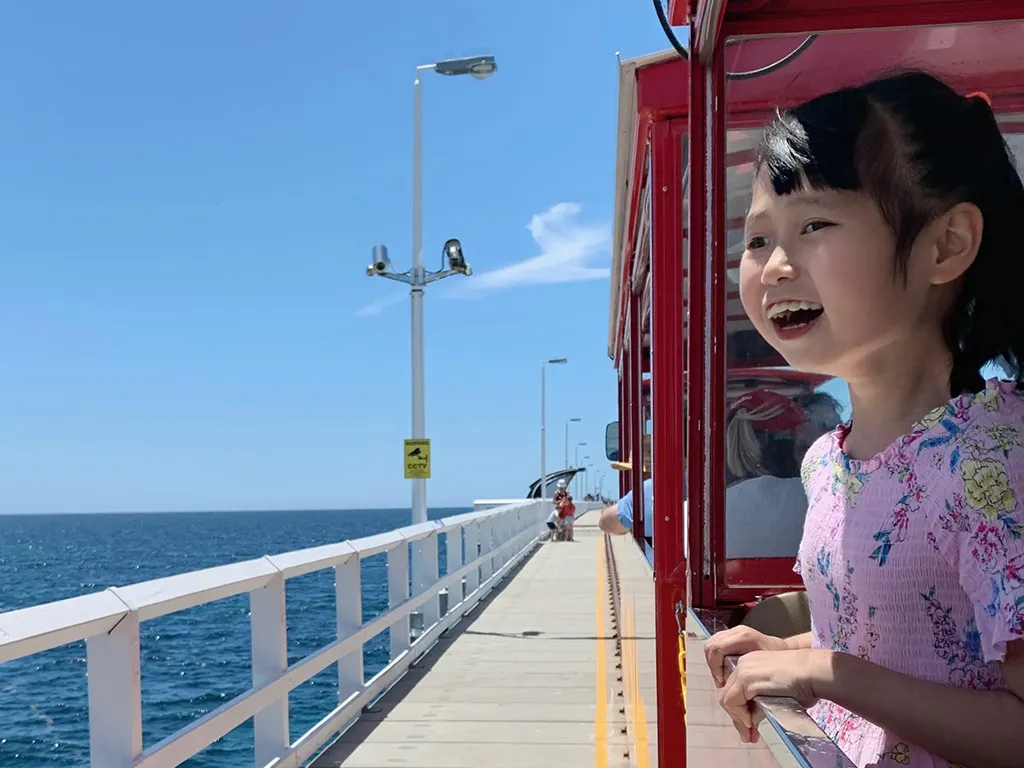 Little Girl enjoying Busselton Jetty train