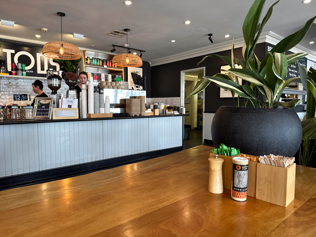 A photo of the interior of Tod's Cafe at the apartment complex where the Ronald McDonald Family Retreat in Mandurah is located.