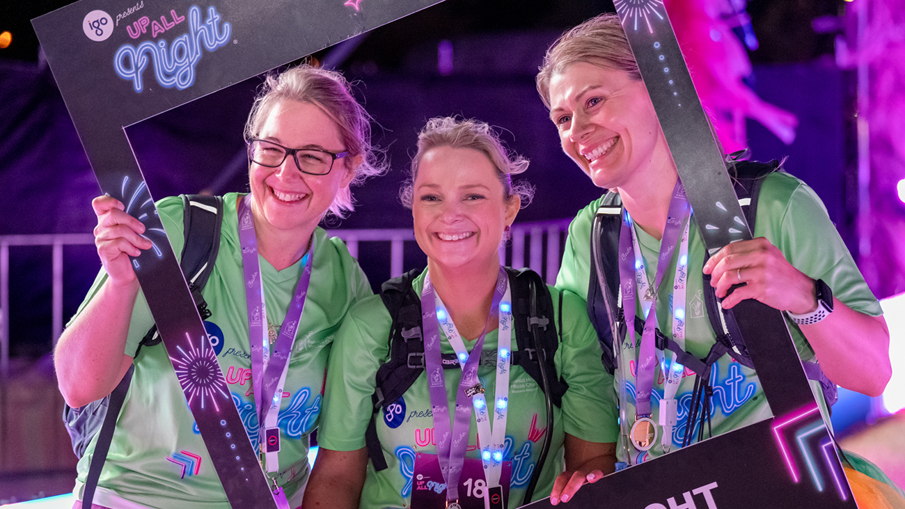 UAN 2025 Cover Photo Photo of Walkers at the finish line of Up All Night