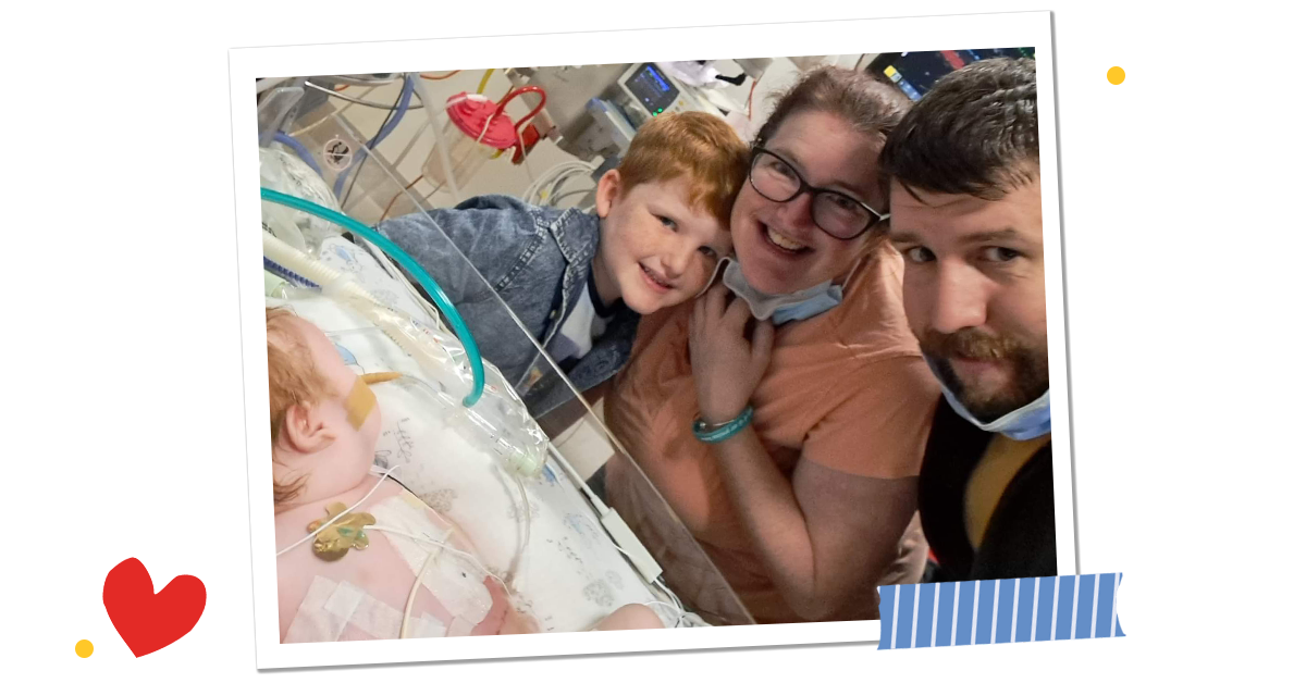 Sarah, Andrew and Chayse with Florence
