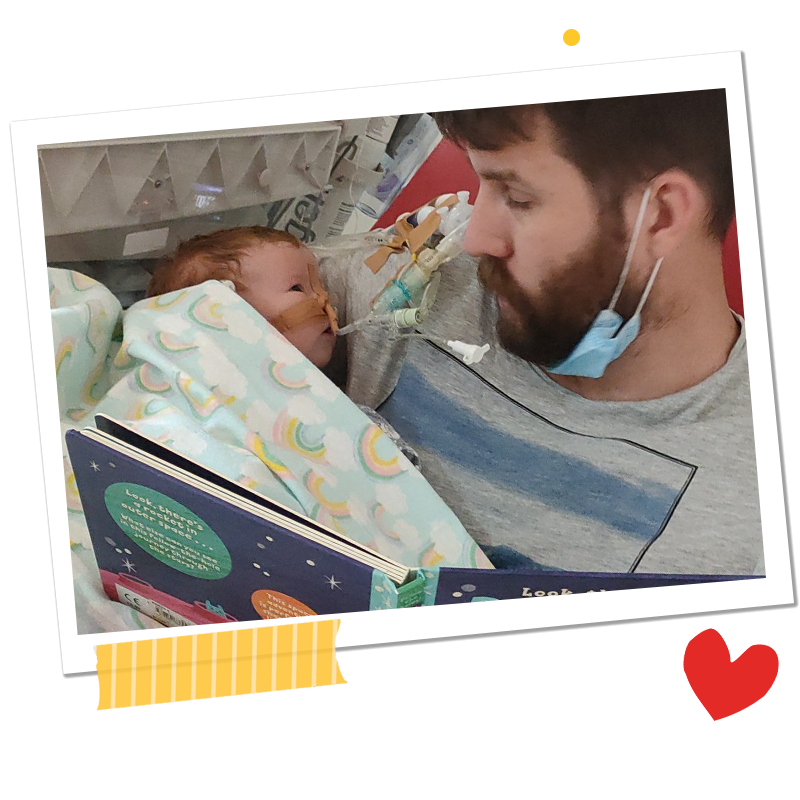 Andrew reading to Florence