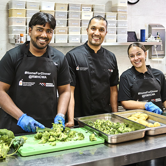 Mineral Resources H4D - Organisation Page Min Res team in the commercial kitchen