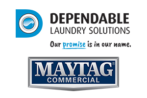 Dependable Laundry Solutions and Maytag Commercial logos Dependable Laundry Solutions and Maytag Commercial logos