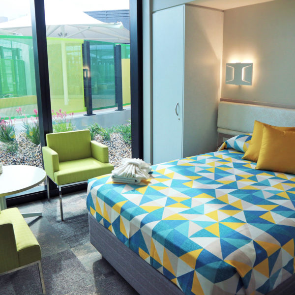Photo of an interior of one of the bedrooms at Ronald McDonald House Nedlands