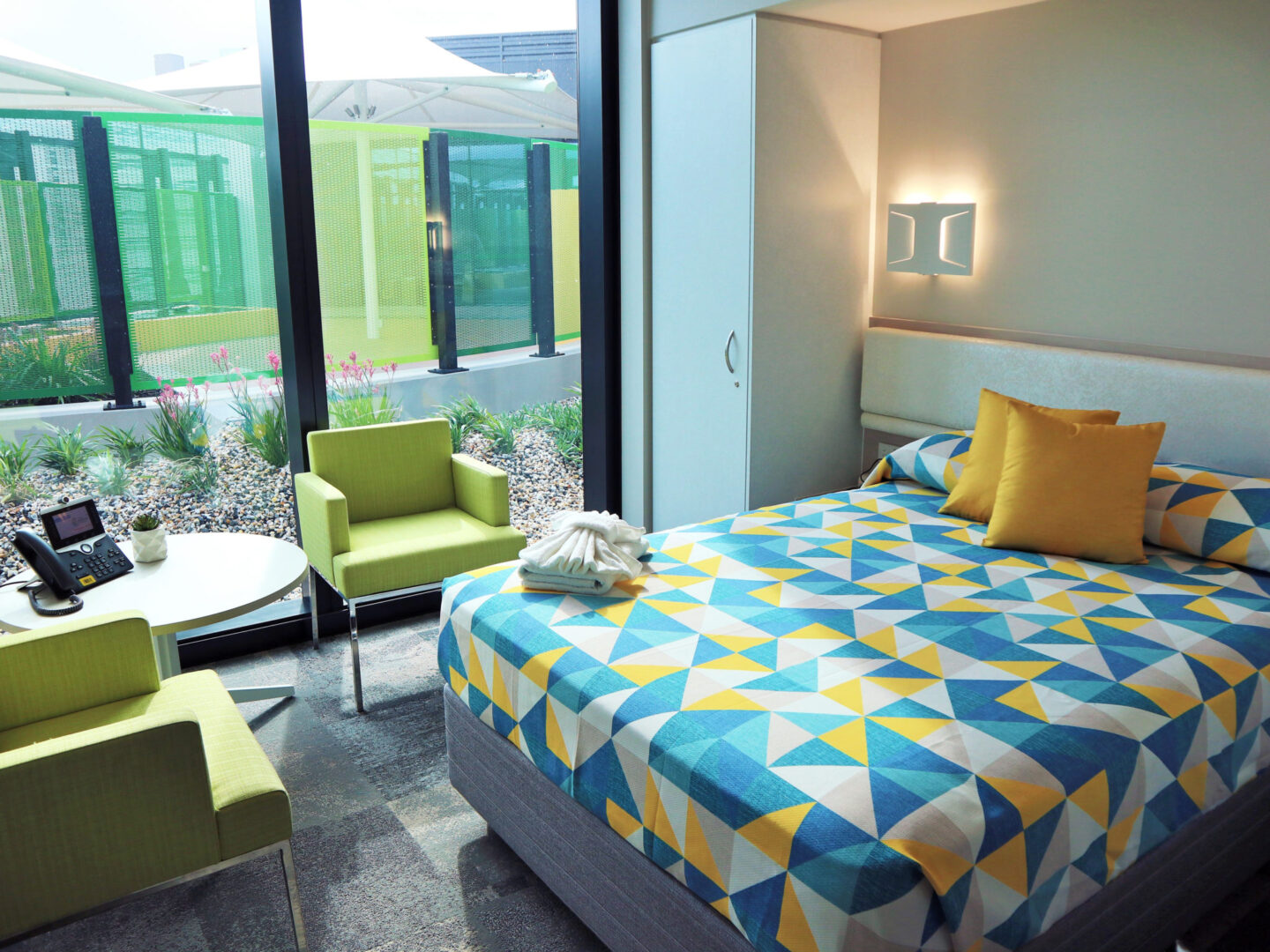 Photo of an interior of one of the bedrooms at Ronald McDonald House Nedlands