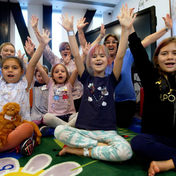 Photo of children looking happy in the Bass Family Foundation Learning Centre