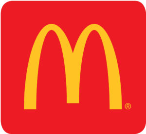Golden Arches_All Yellow (on red bg) McDonald's logo