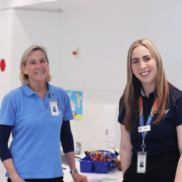 Photo of staff with a volunteer