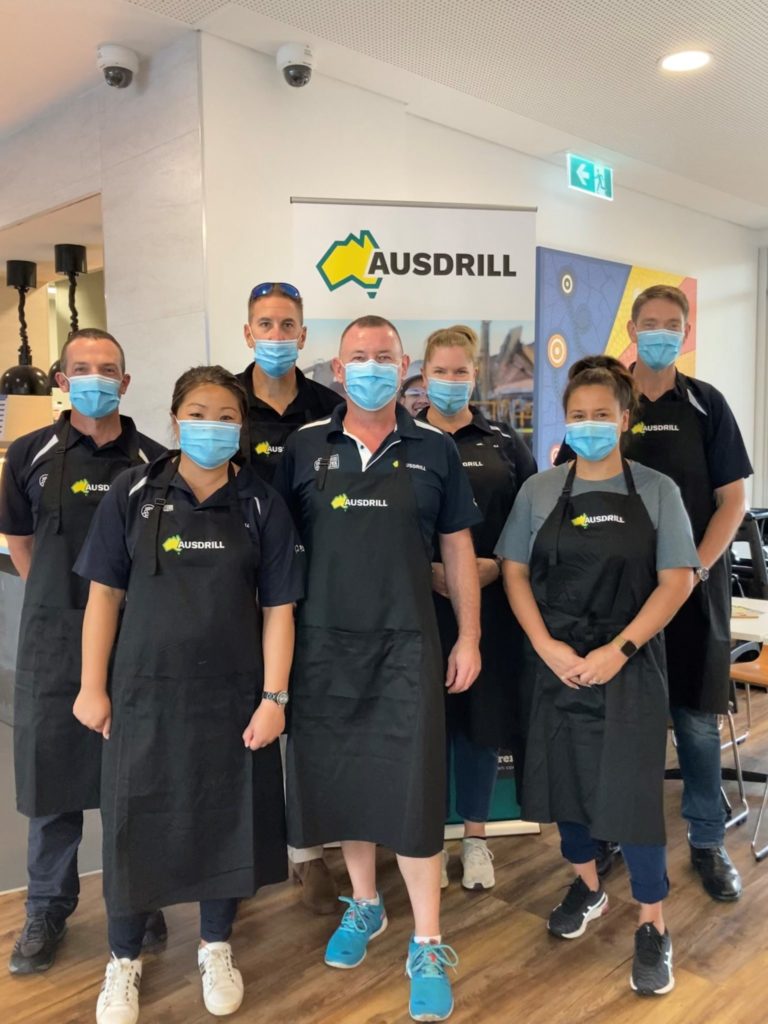 Updated Photo - Barminco Testimonial Photo of Ausdrill team in the dining room of Ronald McDonald House Nedlands